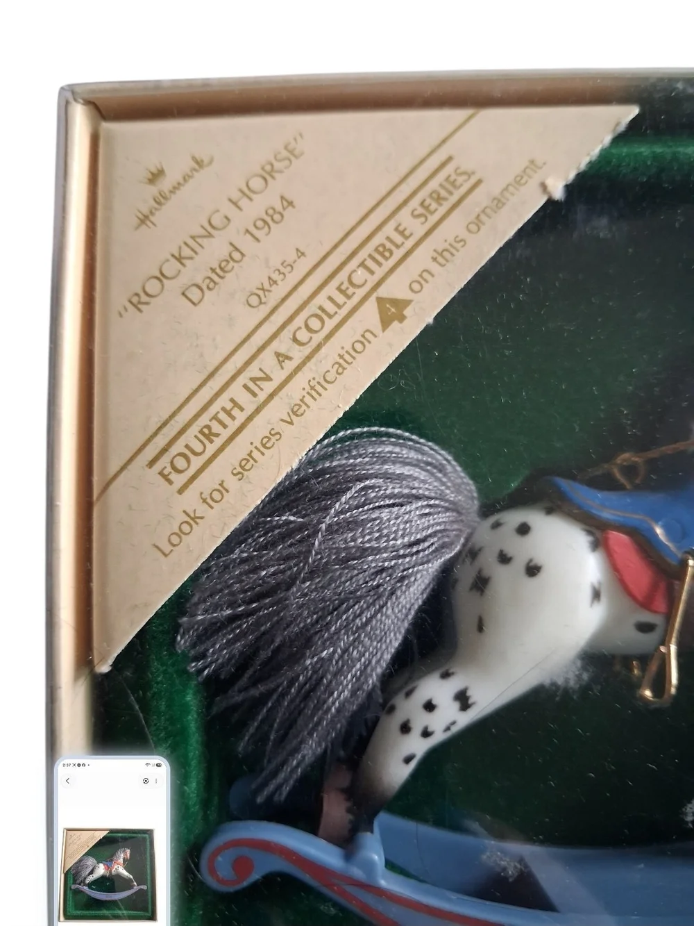 Hallmark 1984 Rocking Horse Ornament